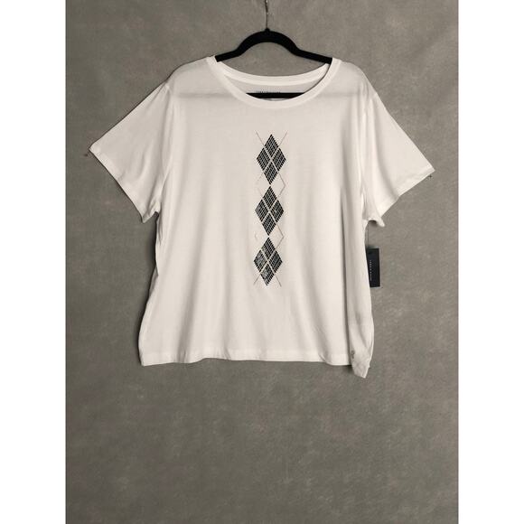 Tommy Hilfiger Women's 2X Short Sleeve Crew Neck T-Shirt White NEW - Picture 1 of 6
